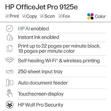 HP OfficeJet Pro 9125e view 2